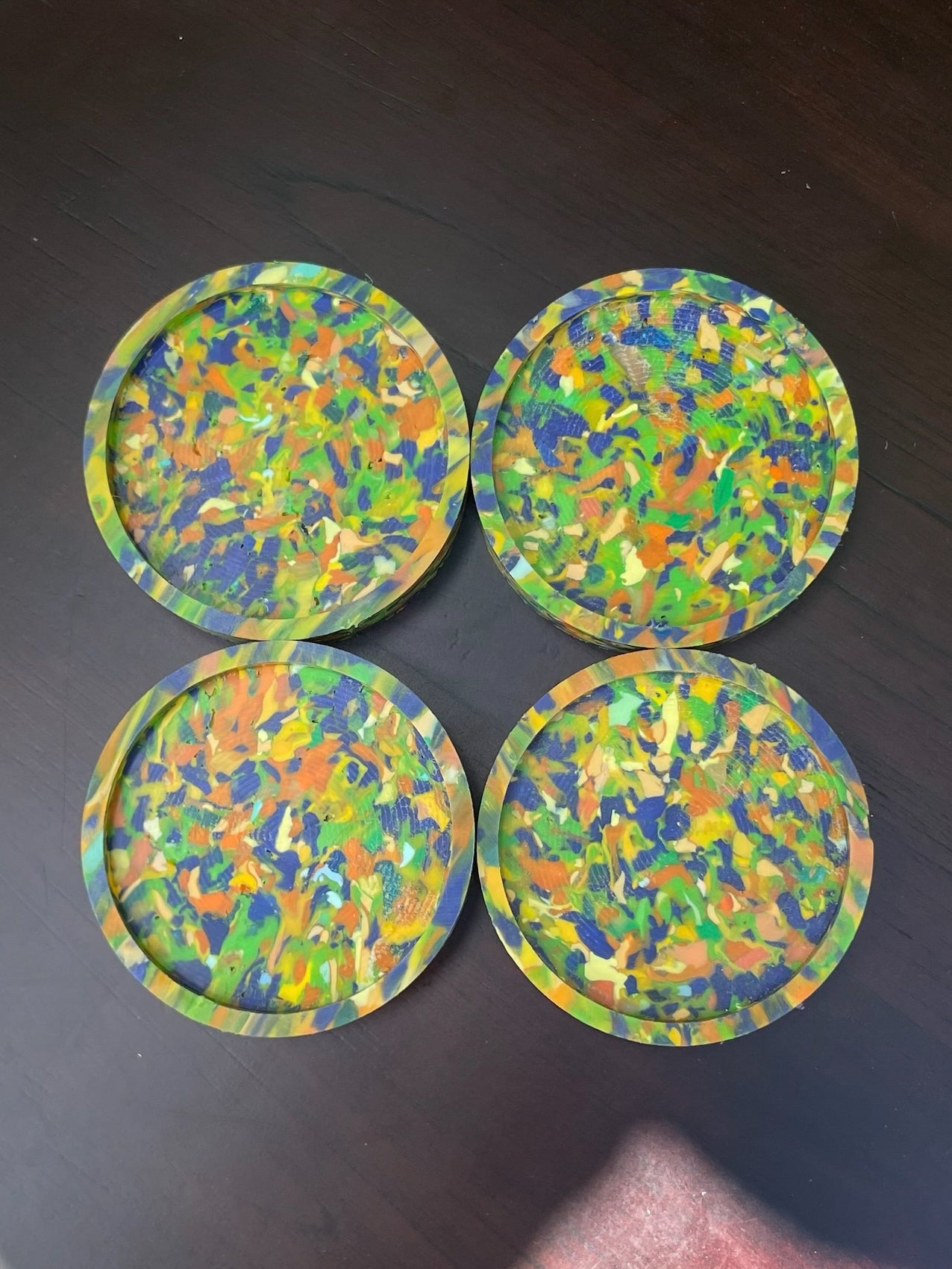 Multicolour Daun Coaster - Pack of 4