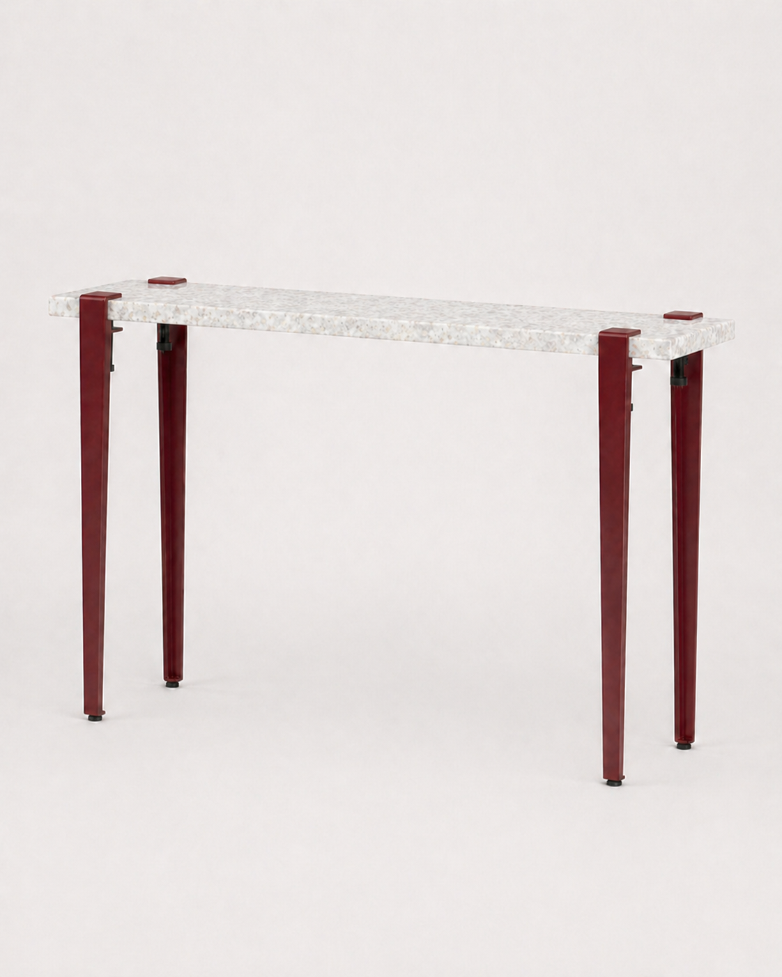 Mesa consola con tablero Solo y patas granate duagallery:solo--granate