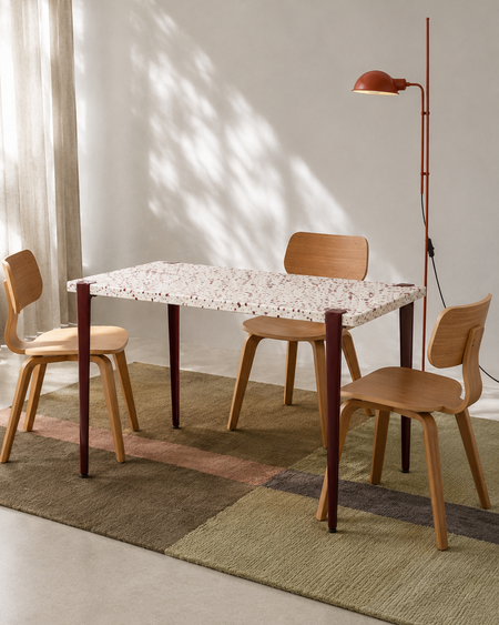 Mesa consola con tablero Tinto y patas granate duagallery:tinto--granate